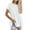 Solid_White, variant on Oversized T Shirts for Women Fashion Frayed Trim Casual Linen Shirt Tops Short Sleeve Crewneck Loose Blouses Tunics