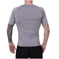 thumbnail image 4 of Ultrave Mens Short-Sleeve Shirt Crew Neck Soft Running Gym Summer Tee Men Tops Fashion,Gray,XL, 4 of 8