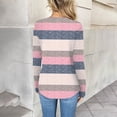 thumbnail image 4 of HLKJKLS Long Sleeve Shirts For Women Casual V Neck Long Sleeve Basic Tee Loose Fit Fall Trendy T Shirt Pink S-3Xl, 4 of 6
