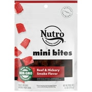NUTRO Mini Bites Small Natural Dog Treats Beef & Hickory Smoke Flavor, 4.5 oz. Bag