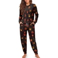 thumbnail image 4 of Tutolipy Dog Paw Printed Womens Pajama Sets Button Down Sleepwear Comfy 2 Piece Pjs Set Long Sleeve Nightwear with Pants, L, 4 of 6