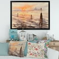 thumbnail image 3 of Designart 'Panorama of Venice Laguna Beach At Sunset' Nautical & Coastal Framed Art Print, 3 of 4