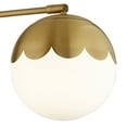 thumbnail image 3 of 360 Lighting Kelowna Modern Swing Arm Wall Lamp with Cord Cover Brass Plug-in Light Fixture Glass Globe Shade for Bedroom Bedside Living Room Reading, 3 of 7