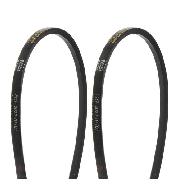 Uxcell 2Pcs M-25 Rubber V Belt Drive Transmission Belt 25" Pitch Girth 10mm Width 5.5mm Height JIS Standard Power Belt