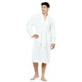 thumbnail image 2 of Turquaz Linen White Spa-Style Terry Cotton Kimono Bathrobe, One Size, 2 of 5