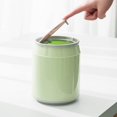 thumbnail image 4 of Bote De Basura De Mesa Pequeño, Mini Bote De Basura De Escritorio Bote De Basura De Mesa De Cocina Portátil con Tapa con Botón, para Tocador, Dormitorio, Encimera (Verde, 4 of 5