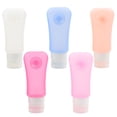 thumbnail image 2 of 5 botellas de silicona de 89 ml para subenvasado, contenedor de maquillaje, botellas de gel de limpieza, suministros para el cuidado de la piel con ventosa (color aleatorio), 2 of 7