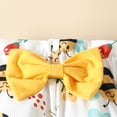 thumbnail image 5 of ZHUASHUM Baby Outfits For Boys Girls Long Sleeve Letter Romper Bodysuit Cartoon Prints Pants Headbands Outfits Yellow,12-18 Months, 5 of 6