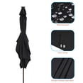 thumbnail image 6 of CHYVARY 10 x 6.5ft LED Outdoor Patio Rectangular Table Umbrellas for Deck, Poolside and Garden, Black, 6 of 8