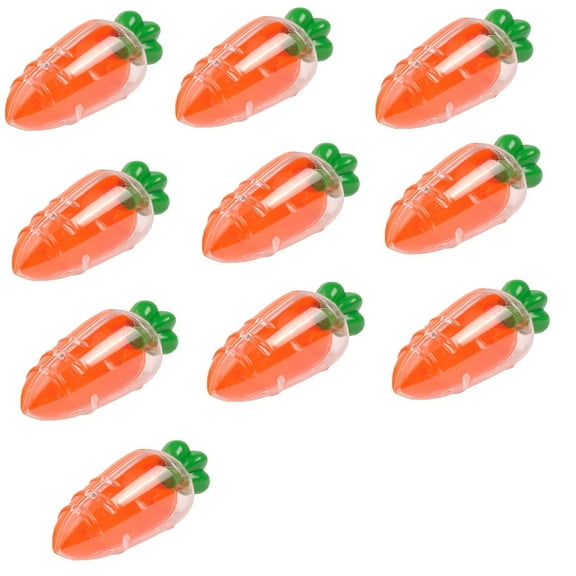 10 Pcs Cute Carrot Shaped Easter Eggs, 4.7”*2" Plastic Empty Eggs Fillable, Clear Bright Orange Plastic Carrot for Easter Themed Party, Basket Stuffers, Toys Filling Treats