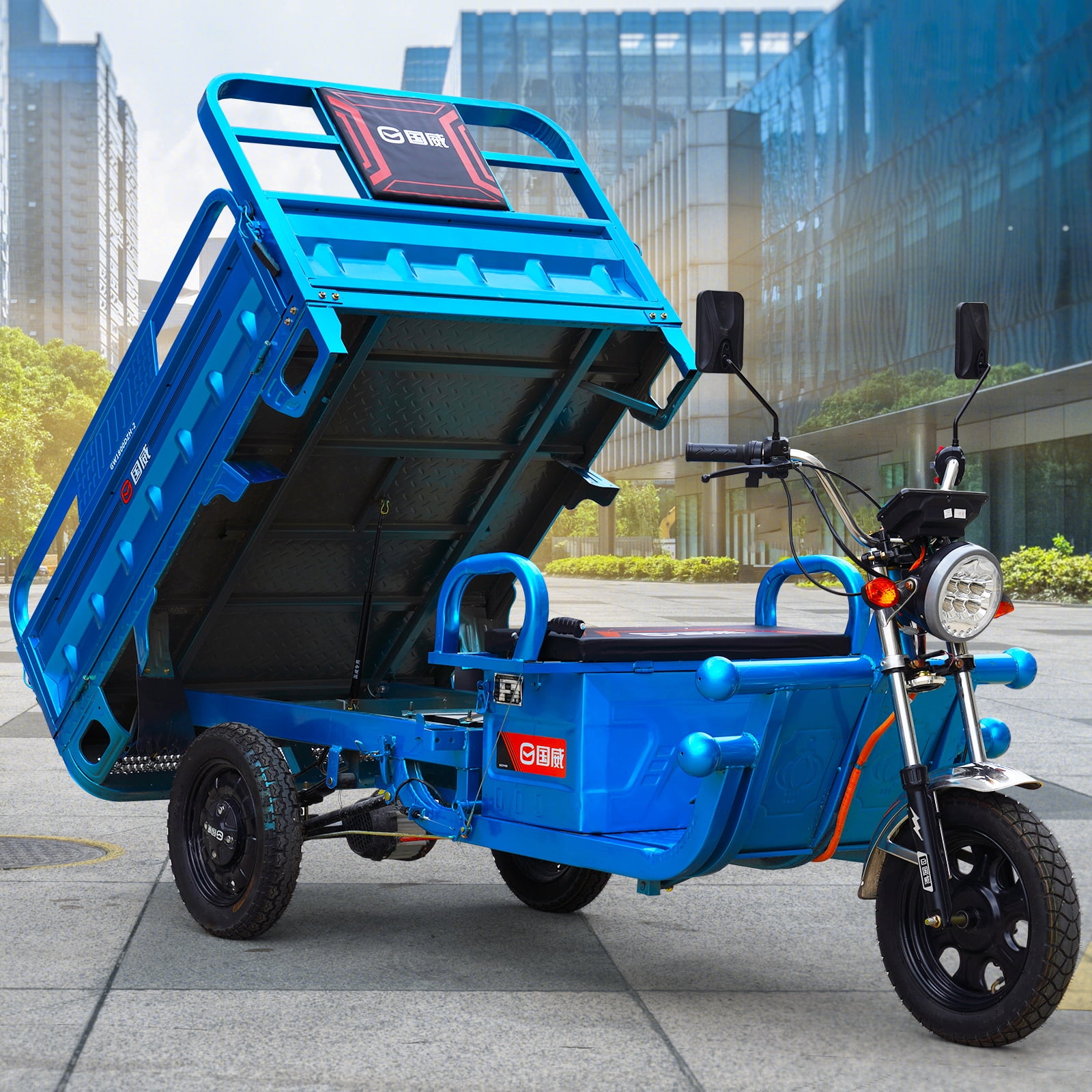 60-70Km 1000W Electric Cargo Tricycle Truck Simple Tricycle,Load Capacity 1100Lbs