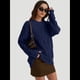 thumbnail image 4 of Suéteres de Cuello Redondo de Punto Extragrandes para Mujer Azul Marino XXL, 4 of 6