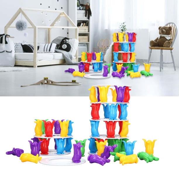 Juego De Apilamiento De Bloques De Equilibrio, Juego De Torre Pingüinos Portátiles Ligeros Material Plástico Coordinación Mano-ojo Para Regalar Para Fiesta