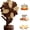 Wooden Walnut, variant on Sunflower Wooden Trivets for Hot Dishes, 5-Piece Housewarming Gift