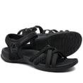 thumbnail image 1 of Sandalias deportivas de senderismo para mujer UBFEN, tiras ajustables, negras, talla 7, 1 of 6