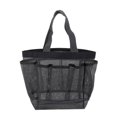 thumbnail image 4 of Bolsa de almacenamiento de malla portátil con 8 bolsillos para colgar en el baño, ducha, organizador de cosméticos, bolsa para dormitorio, gimnasio, camping, playa, spa y viajes (negro), 4 of 5