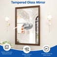 thumbnail image 6 of Swafrrt Retro Copper Bathroom Mirror, 22x30 Inch Bronze Oil Rubbed Framed Mirror, Rectangle Classic Vintage Framed Wall Mirror, 6 of 7