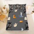 thumbnail image 5 of Homewish Pug Corgi Dachshund Queen Sheets,Cute Dogs Queen Sheet Sets,Gray,4-Piece,1 Flat Sheet, 1 Fitted Sheet and 2 Pillowcases, 5 of 6