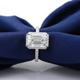 thumbnail image 6 of solitaire jewels 4CT Emerald Moissanite Halo Engagement Ring For Women, 10K White Gold, 6 of 8