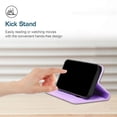 thumbnail image 3 of Leather Folio Wallet Case for Samsung Galaxy S25 - Purple, 3 of 5