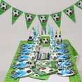 thumbnail image 5 of Decoración para fiesta de cumpleaños de fútbol, vajilla con temática deportiva de fútbol para niños, juego de vasos, platos, pancartas y globos para recuerdo de niño, 5 of 5