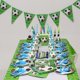 thumbnail image 5 of Decoración para fiesta de cumpleaños de fútbol, vajilla con temática deportiva de fútbol para niños, juego de vasos, platos, pancartas y globos para recuerdo de niño, 5 of 5