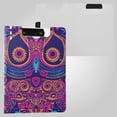 thumbnail image 2 of Decorative Owl Design Neon Colors Foldable Binder Folder Clipboard with Pen Slot Double Clips A4 Size File Storage, 2 of 8