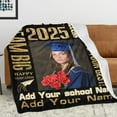 thumbnail image 4 of Graduation Gift Custom Graduation Blanket with Photo Text Class of 2025 Graduate Personalized Name Picture Blankets Throw Blankets Grad Gifts for Seniors College Students, 4 of 9