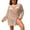 beige, variant on Alove Swimsuit Beach Coverups V Neck Cover Up Women Crochet Hollow Out Tops Side Split Swim Bikini Bathing Suit Loose Fit Beach Dress