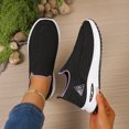 thumbnail image 5 of Women's Slip on Sneakers Breathable Platform Soft Sole Tennis Shoes Lightweight Athletic Gym Non Slip Work Shoes, 5 of 7
