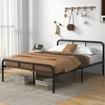 thumbnail image 2 of Giantex Full/Twin Metal Bed Frame, Heavy-Duty Mattress Foundation w/Headboard & Footboard, No Box Spring Needed, Easy Assembly, 2 of 8