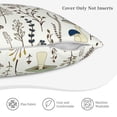 thumbnail image 5 of Bingfone Colorful Mushrooms and Plants Linen Throw Pillow Covers Cushion Case Pocket Button Vintage Farmhouse Pillowcase for Sofa Couch Bed 20"x20", 5 of 9