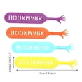 thumbnail image 3 of Clearance! Delayuji Home Decor 4Pcs Creative Bookmarks Hand Shaped Design Novelty Book Markers Bookmark Pad One Size Pink, 3 of 9