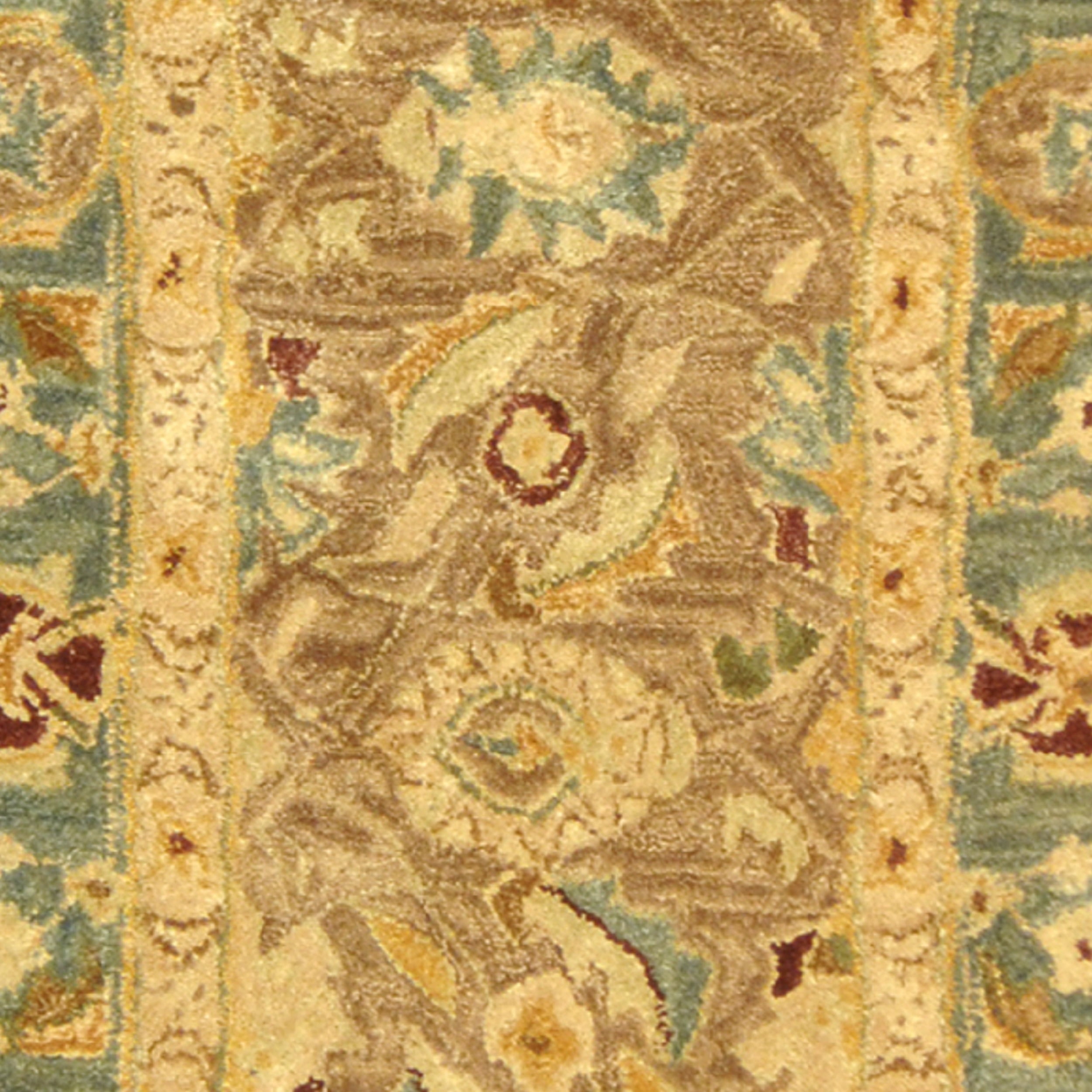 SAFAVIEH Anatolia Sophia Floral Wool Runner Rug, Brown/Blue, 2'3" x 8'