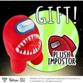 thumbnail image 5 of Among Us Plush Red Impostor Teeth Tongue Sticking Out 7" Character Doll PMI International, 5 of 7