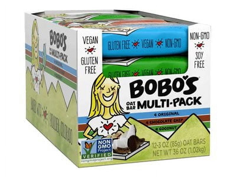 Bobo's Gluten Free Coconut/Chocolate Chip/Original Granola Bar Variety Pack 36 oz. 12 Bars/Box