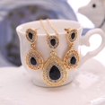 thumbnail image 2 of Kripyery Women Rhinestone Waterdrop Pendant Necklace Stud Drop Earrings Jewelry Set, 2 of 7