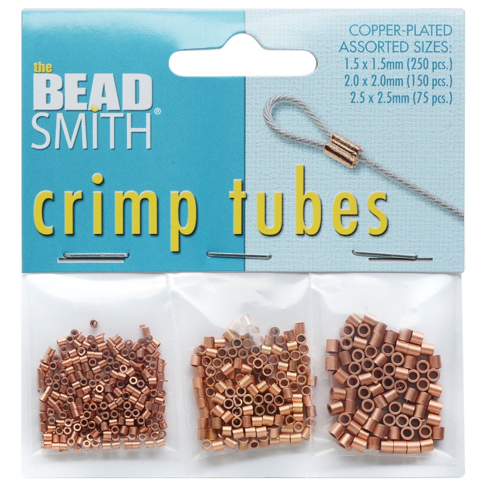 The Beadsmith Crimp Tube Assorted Variety Pack, 3 Sizes 1.5mm 2mm 2.5mm