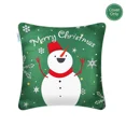 thumbnail image 3 of Throw Pillow Covers 18x18 Inch Alternative Silk Christmas Snowman Pattern Green Decorative Square Cushion Cover for Couch Bed Sofa Indoor Furniture, 3 of 6