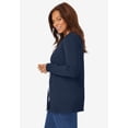 thumbnail image 3 of Woman Within Plus Size Perfect Long-Sleeve Cardigan Sweater, 3 of 4