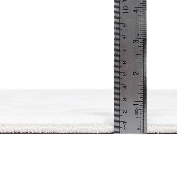 Rugs.com Hermitage Collection Rug – 9' x 12' Snow White Medium Rug Perfect For Living Rooms, Large Dining Rooms, Open Floorplans