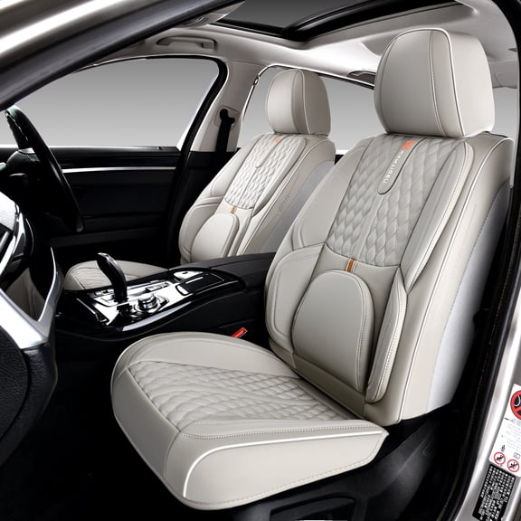 2009 Car Seat Cover for Toyota Camry , Middle Gray Car Seat Covers, Leather 5 Seats Full Set Waterproof Protect and Upgrade Seats, Upgrade the Car's Interior