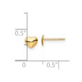 thumbnail image 2 of 14k Gold Polished Love Heart Post Earrings 4.5x5.25mm Wide Stud Earring for Women - .1 Grams, 2 of 2