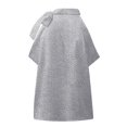 thumbnail image 5 of European Women Summer Leopard Print Sleeveless Neck Bow Vest Top, XXL, Grey, 5 of 5