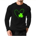 thumbnail image 2 of Ceisia Men Fashionable Casual Loose Elastic Long Sleeve Round Neck St Gift Patrick's Day Lucky Graphic Print T shirt for Daily Fit, 2 of 5