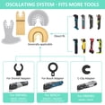 thumbnail image 4 of 4Pcs Diamond Carbide Oscillating Saw Blade Set Quick Release Mixed Oscillating Multi Tool Blade Universal Semi Circle Boot Straight Cutting Oscillating Tool Blade for Tile Grout-4pcs-, 4 of 10