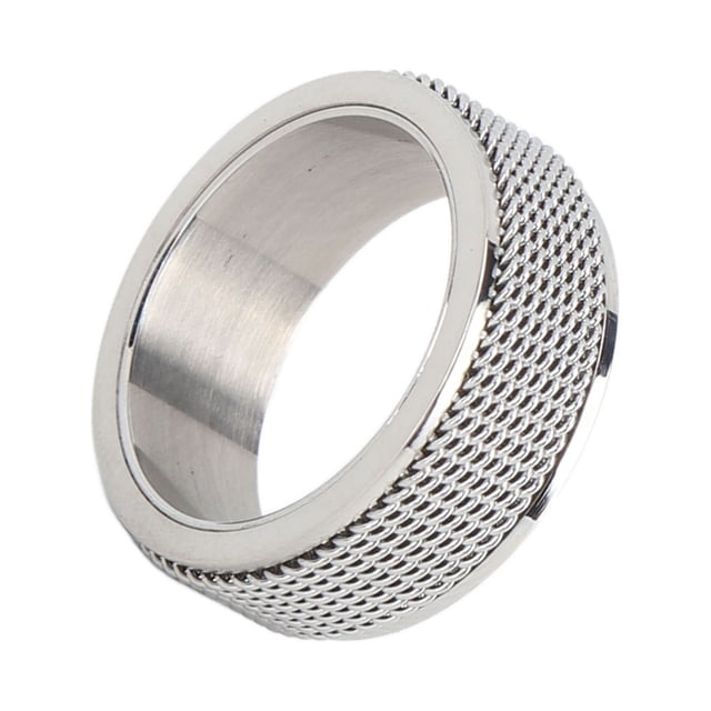 Anillo de ansiedad giratorio para hombre de 8 mm Acero de titanio