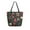 Christmas Theme Icon, variant on Open Top Canvas Tote Bag with Zipper Reusable Shopping Bag 13.5x15" Roomy Carryall Nostalgic Christmas Atmosphere
