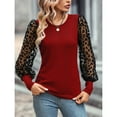 thumbnail image 5 of Slim-fit Color Matching Long-sleeved Top, 5 of 9