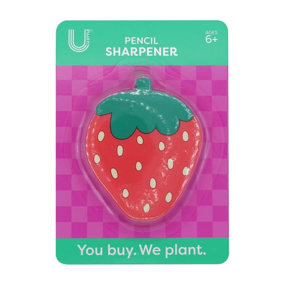 U Style Novelty Shaped Pencil Sharpener, Strawberry